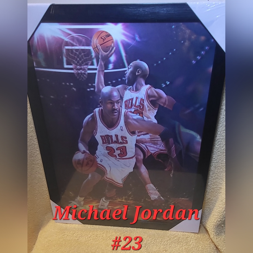 Micahel Jordan 3D Hologram Picture Wrapped in Plastic